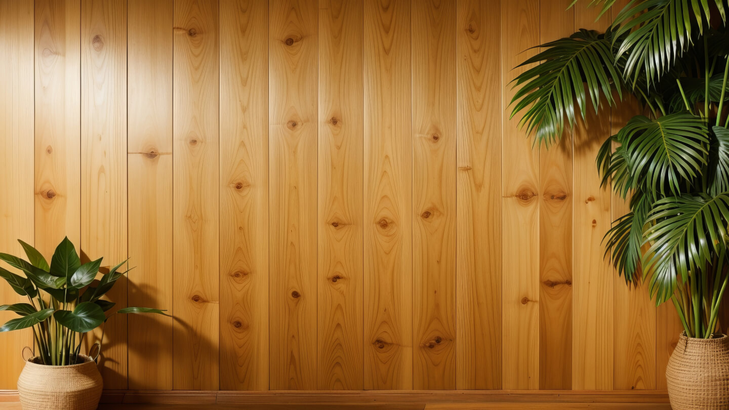 Deski na ścianie wewnątrz pomieszczenia