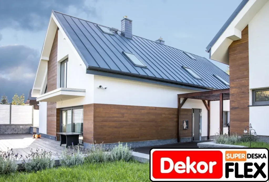 Elewacyjna deska elastyczna na ścianie domu