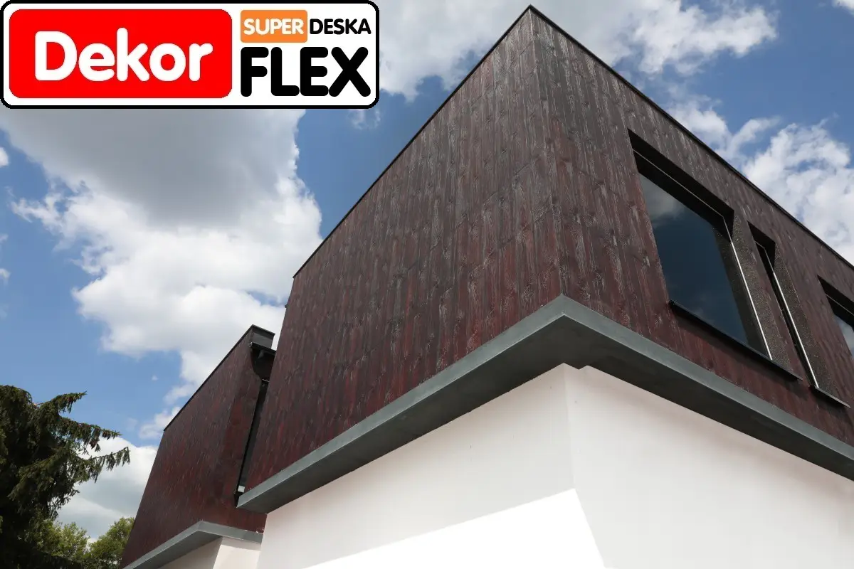 Elastyczna deska DekorFlex na elewacji budynku